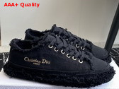 Dior D Blaze Sneaker Black Fringed Cotton Canvas Replica