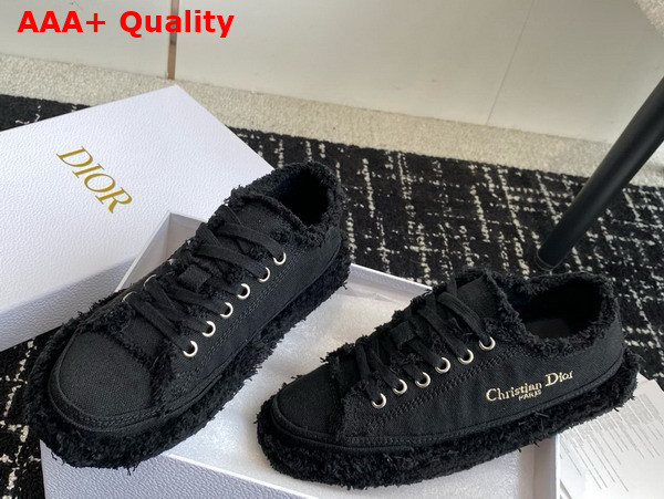 Dior D Blaze Sneaker Black Fringed Cotton Canvas Replica