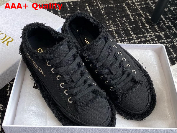 Dior D Blaze Sneaker Black Fringed Cotton Canvas Replica