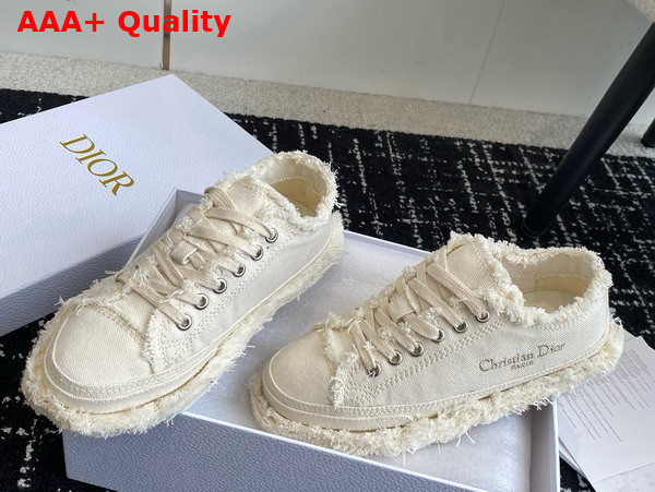 Dior D Blaze Sneaker Ecru Fringed Cotton Canvas Replica