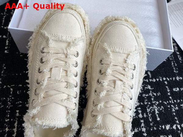 Dior D Blaze Sneaker Ecru Fringed Cotton Canvas Replica