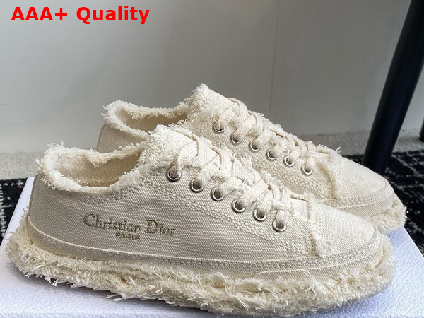 Dior D Blaze Sneaker Ecru Fringed Cotton Canvas Replica