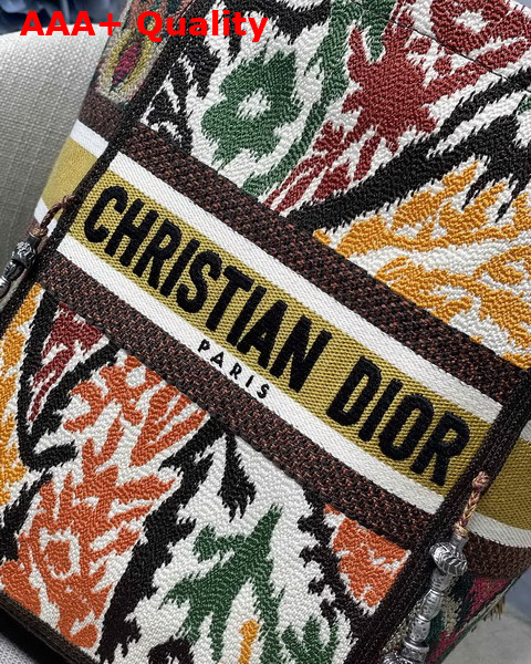 Dior D Bubble Bucklet Bag Yellow Multicolor Dior Paisley Embroidery Replica