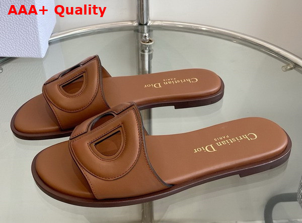 Dior D Club Slide Camel Calfskin Replica