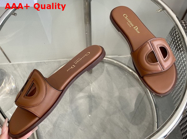 Dior D Club Slide Camel Calfskin Replica