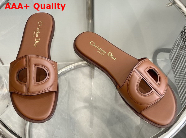 Dior D Club Slide Camel Calfskin Replica