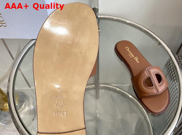 Dior D Club Slide Camel Calfskin Replica