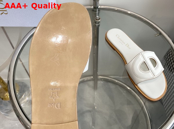 Dior D Club Slide White Calfskin Replica