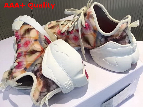 Dior D Connect Kaleidiorscopic Sneaker in Green Kaleidoscope Printed Neoprene Replica