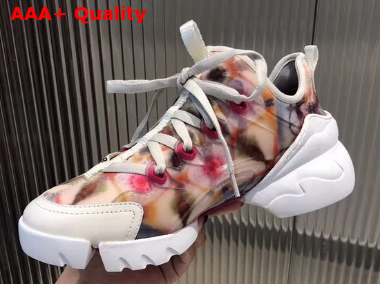 Dior D Connect Kaleidiorscopic Sneaker in Green Kaleidoscope Printed Neoprene Replica