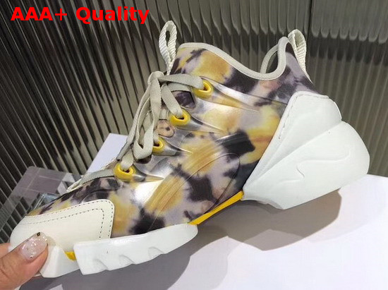 Dior D Connect Kaleidiorscopic Sneaker in Jade Kaleidoscope Printed Neoprene Replica