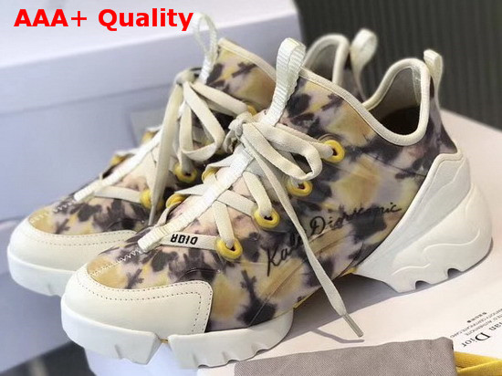 Dior D Connect Kaleidiorscopic Sneaker in Jade Kaleidoscope Printed Neoprene Replica