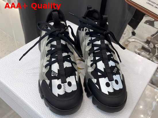 Dior D Connect Sneaker Black Dior Spatial Printed Reflective Technical Fabric Replica