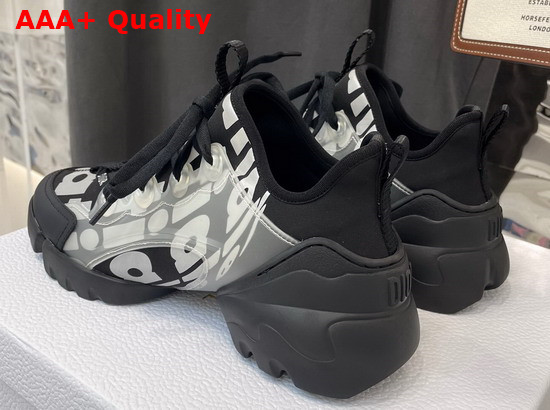 Dior D Connect Sneaker Black Dior Spatial Printed Reflective Technical Fabric Replica