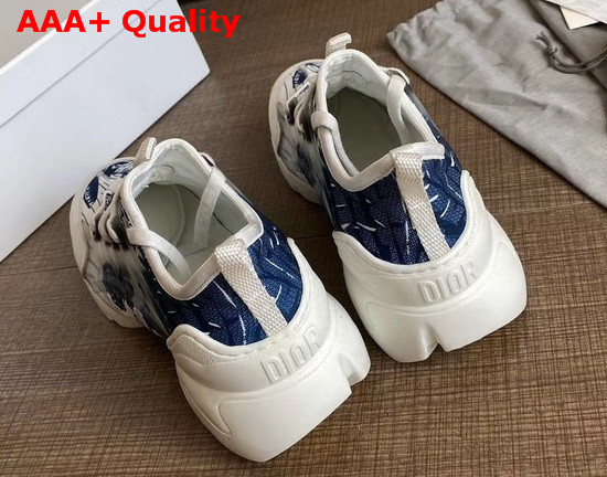 Dior D Connect Sneaker Blue Butterfly Print Technical Fabric Replica