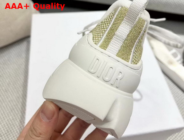 Dior D Connect Sneaker Gold Tone Laminated Mesh Replica