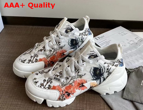 Dior D Connect Sneaker Multicolor Floral Print Technical Fabric Replica