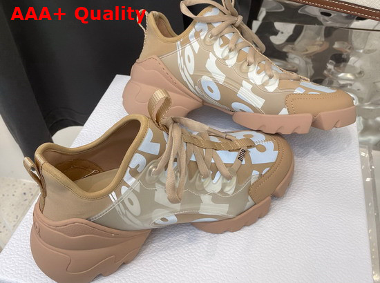 Dior D Connect Sneaker Nude Dior Spatial Printed Reflective Technical Fabric Replica