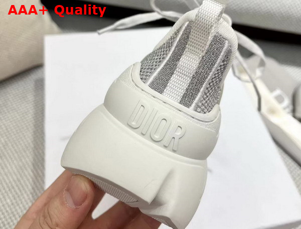 Dior D Connect Sneaker Silver Tone Laminated Mesh Replica