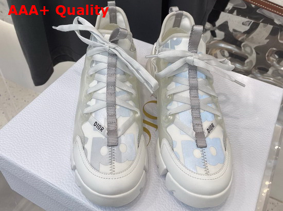 Dior D Connect Sneaker White Dior Spatial Printed Reflective Technical Fabric Replica