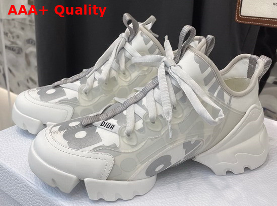 Dior D Connect Sneaker White Dior Spatial Printed Reflective Technical Fabric Replica