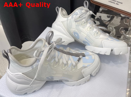 Dior D Connect Sneaker White Dior Spatial Printed Reflective Technical Fabric Replica