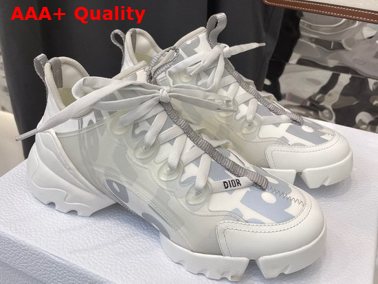 Dior D Connect Sneaker White Dior Spatial Printed Reflective Technical Fabric Replica