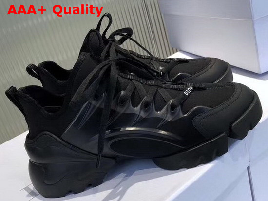 Dior D Connect Sneaker in Black Neoprene Replica