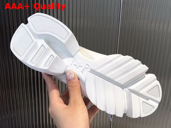 Dior D Connect Sneaker in White Neoprene Replica