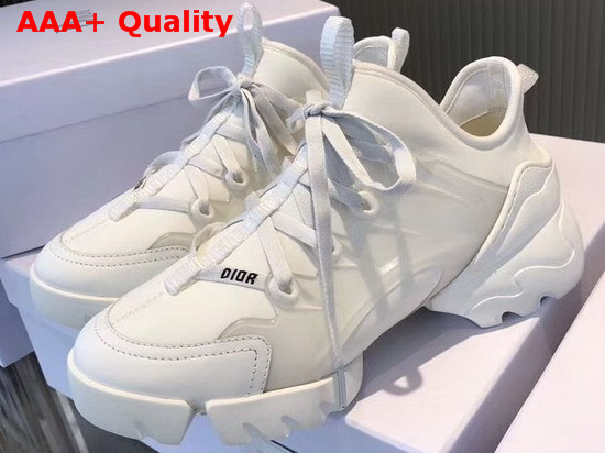 Dior D Connect Sneaker in White Neoprene Replica