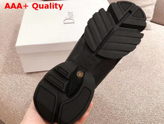 Dior D Connect Sock Boots in Black Stretch Knit Replica