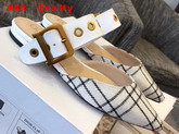 Dior D Dior Check Canvas Mule in White Replica