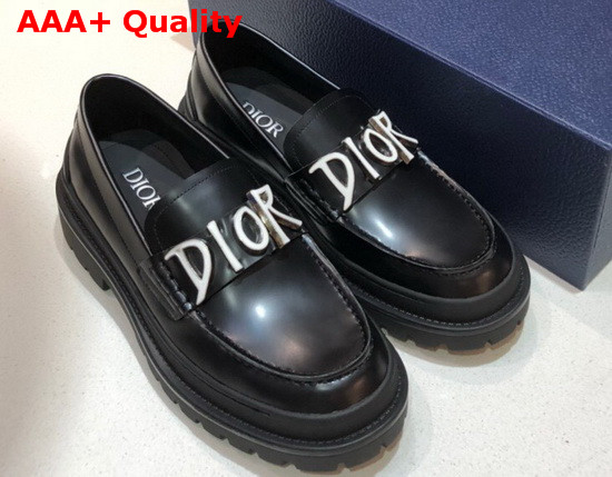 Dior D Dior Loafers in Black Calfskin Replica