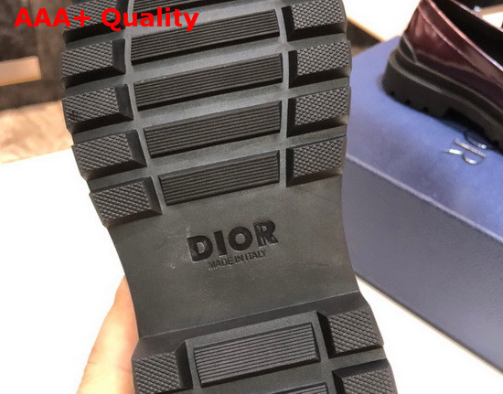 Dior D Dior Loafers in Bordeaux Calfskin Replica