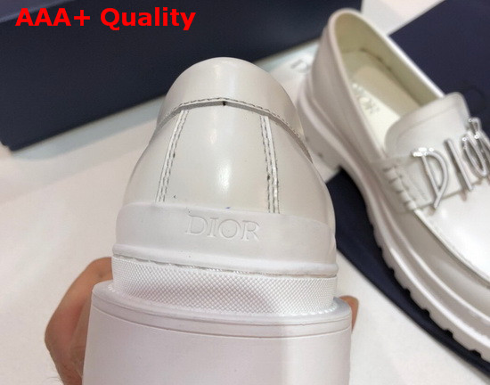 Dior D Dior Loafers in White Calfskin Replica