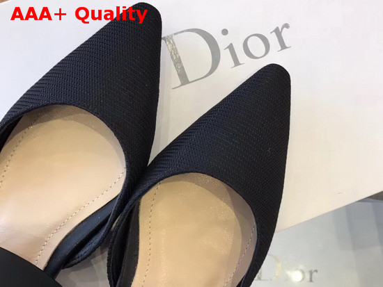 Dior D Dior Technical Canvas Mule in Black Replica