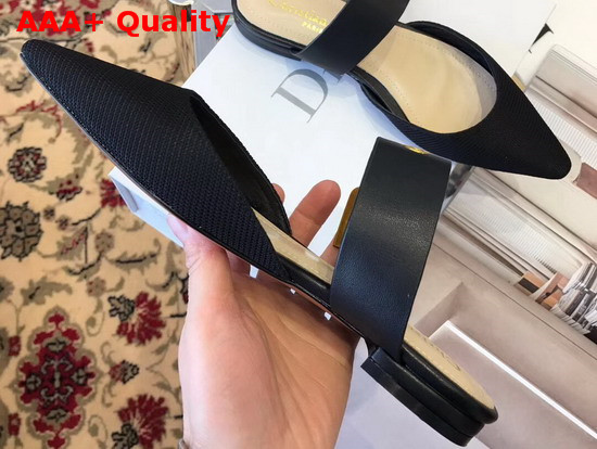 Dior D Dior Technical Canvas Mule in Black Replica