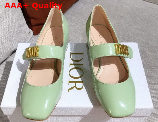 Dior D Doll Pump Green Shiny Calfskin Replica