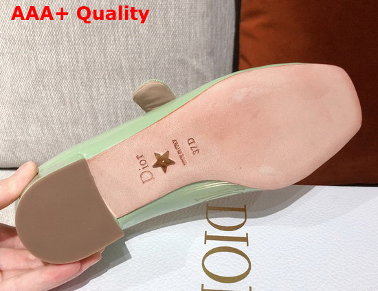 Dior D Doll Pump Green Shiny Calfskin Replica