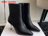 Dior D Fame Ankle Boot in Black Calfskin Replica