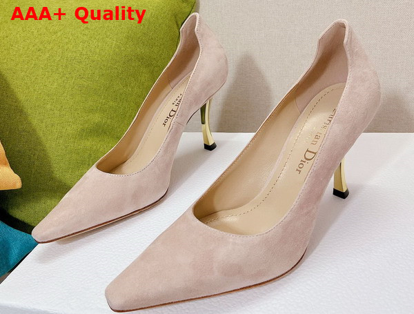 Dior D Fame Pump Nude Suede Calfskin Replica