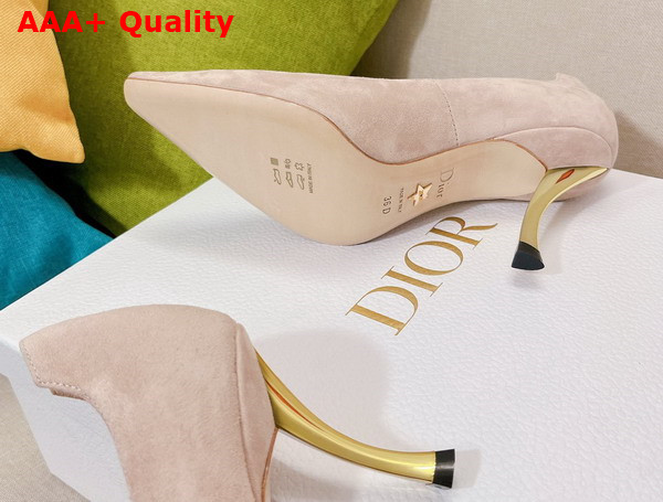 Dior D Fame Pump Nude Suede Calfskin Replica