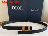 Dior D Fence Belt Black Smooth Calfskin 20mm Replica