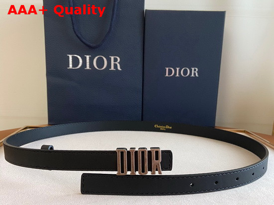 Dior D Fence Belt Black Smooth Calfskin 20mm Replica