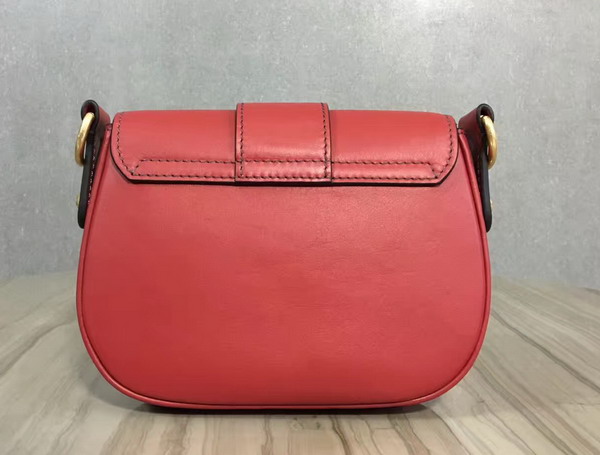 Dior D Fence Saddle Bag in Red Calfskin For Sale