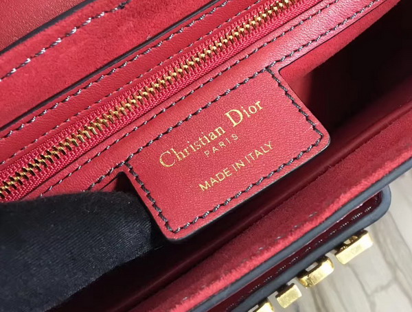 Dior D Fence Saddle Bag in Red Calfskin For Sale