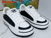 Dior D Freeway Sneaker Black and White Calfskin Replica