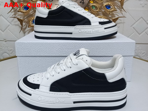 Dior D Freeway Sneaker Black and White Calfskin Replica