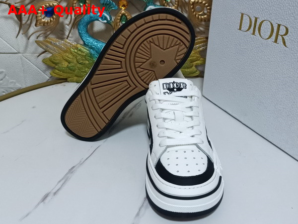 Dior D Freeway Sneaker Black and White Calfskin Replica