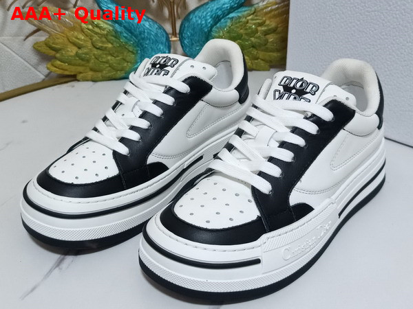 Dior D Freeway Sneaker White and Black Calfskin Replica